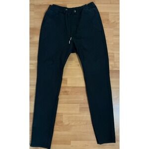 ZANEROBE Men's Black Drawstring Chino Pants Sz 32 – Stretch Cotton Jogger Style